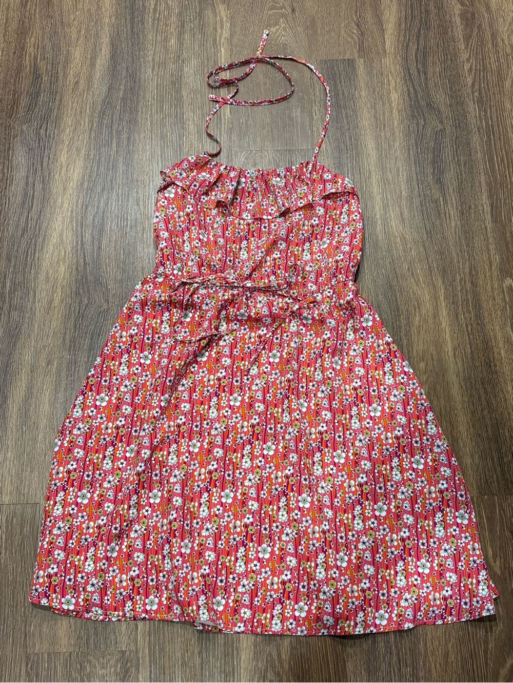 Liberty London Target Dress Pink Floral Size XS 2009 Halter Sundress Summer